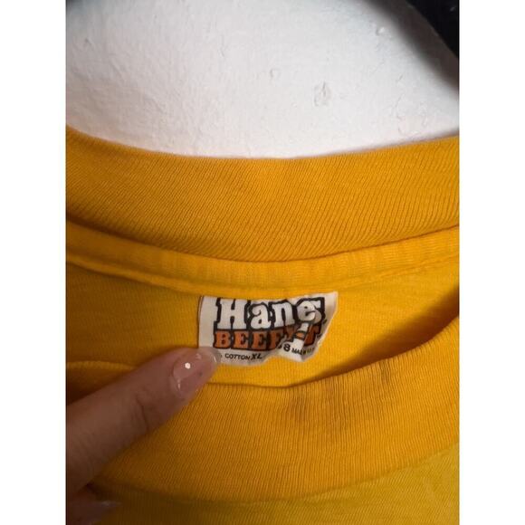 Vintage Photo Photographer Tee T Shirt XL Yellow Funny Wainwright Clown Hanes - Picture 3 of 5